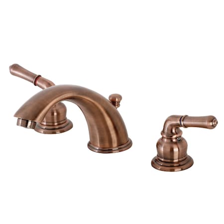 Kingston Brass KB966 Widespread Bathroom Faucet with Retail Pop-Up, Antique Copper KB966